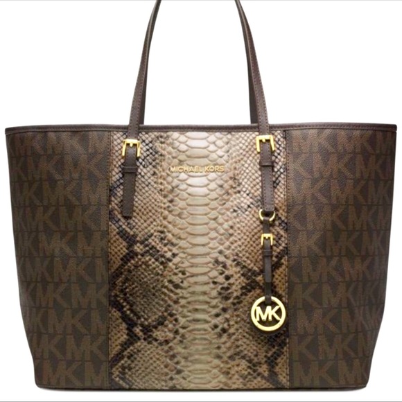 Michael Kors snake 🐍 tote 👜 - Picture 1 of 7